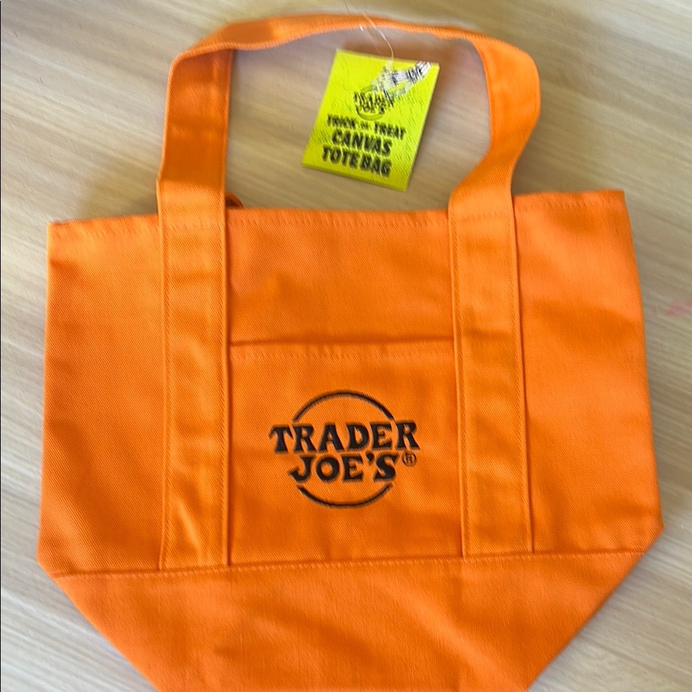 🎃 Trader Joe's Orange Canvas Tote Bag